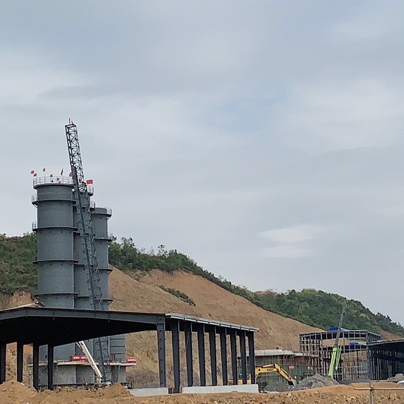 湖北丰源钙业科技有限公司300吨石灰竖窑工程现场